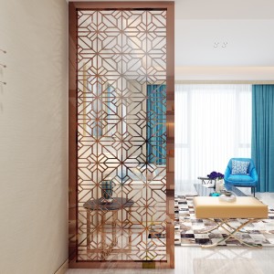 Interior Decoration Partition Laser Cutting Design Customized Size Grade 304 Stainless Steel Material Room Divider Partition