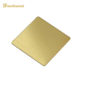 304 Golden Sandblast Decorative Stainless Steel Sheet Mill Edge Slit Edge