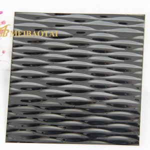 high quality stamp black mirror stainless steel sheet decorative plate