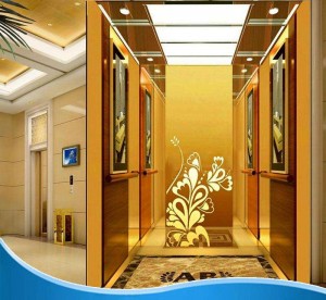 factory price  custom  gold mirror color etche elevator stainless steel