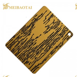 Grade 304 Color Mirror Etched Stainless Steel Sheet for Elevator