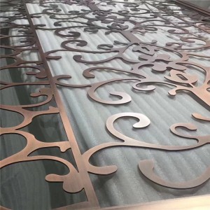Stainless Steel Decorative Partition color stainless steel plate for hotel decorative