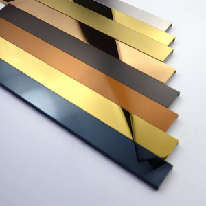 SS304 201 Gold ,Black, Rose Gold Hailrine stainless steel U profile decoration U tile trim