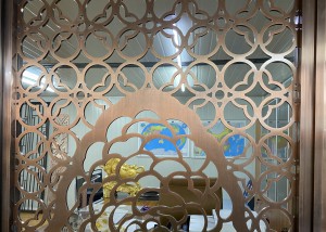Gold Stainless Steel Room Divider for Hall