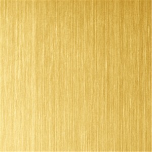 Hairline No.4 Brush Design PVD Golden Bronze Color Coating Waterproof Antirust 1219x2438mm 0.45mm 201 Stainless Steel Sheet for Decorative Wall Panel