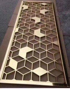 Color Laser Cut Stainless Steel Sheet for Interior Screen Decorative Wall Panel