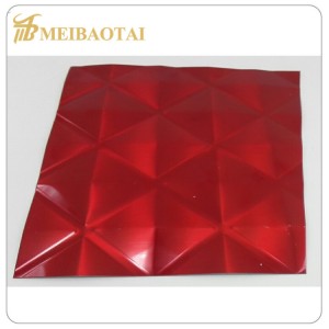 stamp pvd color coating mirror finish stainless steel  sheet   decorate wall plate