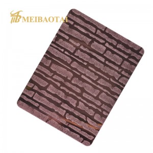 Color Embossed Stainless Steel Sheet Wall Panel Embossed Sheet