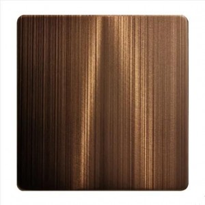 PVD Antique Bronze Decoration Sheet Four Feet 0.65mm Grade 201 Stainless Steel Sheet for Luxury Wall Decoration Plate