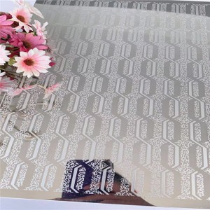 Customized Pattern Design Super Mirror Polish Etching Plate Hotel Elevator Lift Plate Decorative Plate 0.95mm 1219*2438mm Grade 201 Stainless Steel Plate