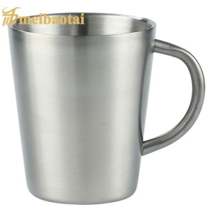 304 Stainless Steel Metal Cup Hairline Mirror Polish Finish Metal Cup