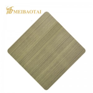 Custom Color Grade 304 PVD color coating finish hairline stainless steel sheet for decorative wall