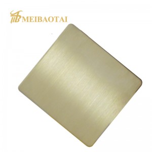 Rose Gold Black Silver Gold Plating Hairline Grind Stainless Steel Sheet