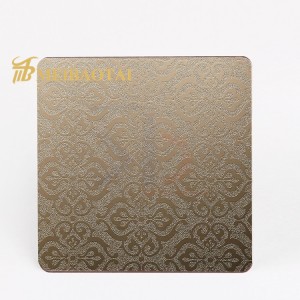 high quality emboss mirror color pvd color coating  stainless steel sheet decorative plate