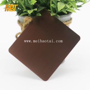 Bronze Colored Etched Stainless Steel sheet