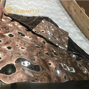 Popular Design Color Embossed Stainless Steel Water Ripple Sheet for Dectoration