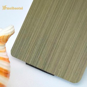 Grade 304 Hairline Antique Bronze Stainless Steel Plate