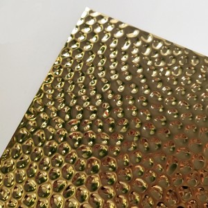 High Quality Golden Color Coating Honey Comb Plate Decoration Plate 0.65mm Thickness Grade 201/304 Stainless Steel Plate