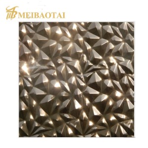 3D Wall Metal Wall Decorative Luxury Sheet Grade 201 Stainless Steel Sheet 4×8 Feet Size with Various Color Plating