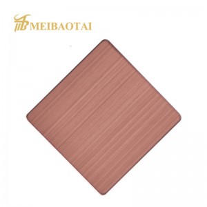 Grade 304 Hairline Copper Decorative Stainless Steel Sheet