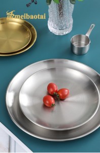 304 Stainless Steel Gold Silver Metal Dish