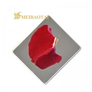 Grade 304 Mirror Stainless Steel Sheet PVD Coating Color Sheet
