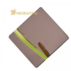 Custom Color Grade 201/304 mirror pvd color coating finished stainless steel plate made in meibaotai factory