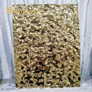 stamping mirror color pvd color coating water ripple stainless steel sheet decoration wall