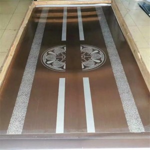 High Quality 304 Grade Stainless Steel Decoration Sheet Etching Mirror Design 0.95mm Thickness Elvator Lift Cabinet Decoration Sheet