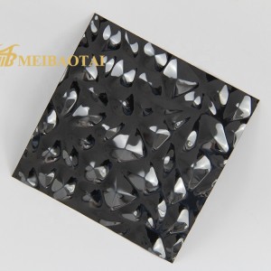 Black Plating 3D Wall Decorative Panel 304 Stainless Steel Panel for Wall Ceiling Decorate