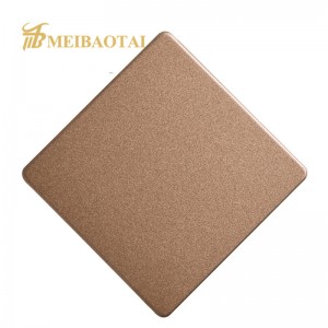 hot sell grade  304  201   sandblast pvd color coating stainless steel sheet decorative plate /wall