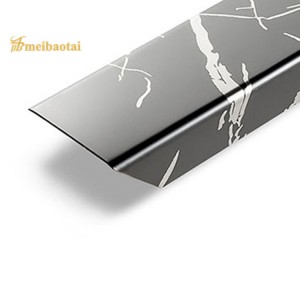 PVD Golden Black Color Coating SS Metal L Profiles Stainless Steel L Tile Trims for Wall Corner Decoration