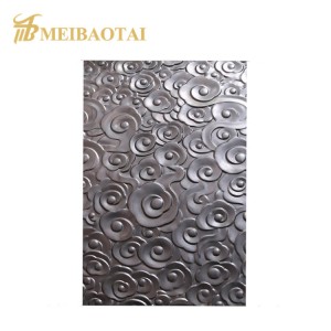 custom size and design  stamp mirror color pvd color  coating stainless steel sheet