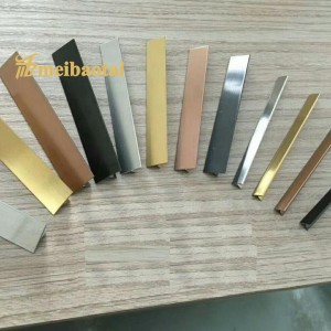 PVD Color Coating Hairline Matt Polish Finish Stainless Steel T Tile Trims SS T Profiles