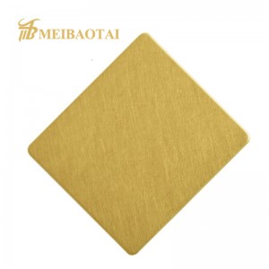Gold Stainless Steel Vibration Sheet for Interior Decorative Wall Panel