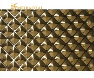 gold mirror stamp stainless steel sheet decorate plate