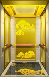 factory price  custom  gold mirror color etche elevator stainless steel