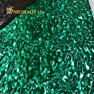 stamping green mirror pvd color coating  water grain  stainless steel sheet decorative hotel/wall/club