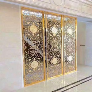 Grade 304 Mirror Customize Stainless Steel Room Divider for Living Room