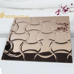 Custom Pattern Grade 201 304 Stamped Stainless Steel Sheet For Wall Panel