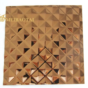 factory price stamp  mirror color  stainless steel sheet decorative club/hotel