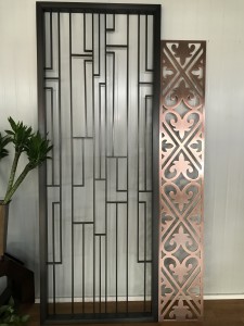 Indoor Color Decorative Material Stainless Steel Folding Screen Room Divider
