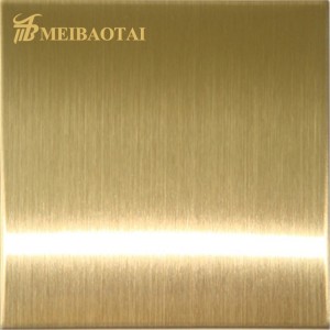 High Quality PVD Color Coating Blue Bronze Black Gold Hairline Design Grade 201/304 Stainless Steel Plate 0.65mm Four Feet