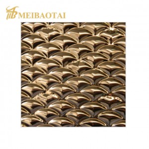 Grade 304 Stamped Finish Stainless Steel Sheet 4*8Feet Price Decorative 3D Wall Panels