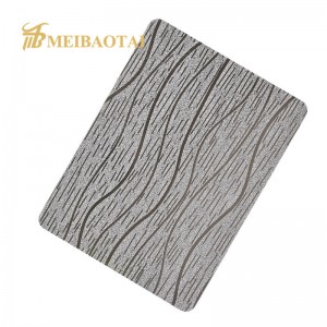Hot Sell SS304 Mirror Embossed  Stainless steel embossed sheet decorative kitchen