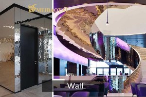 Silver Water Ripple Design Stamped Dimple Decoration Sheet Four Feet for Wall Ceilling Luxury Plate Grade 304/201/430 Stainless Steel Sheet