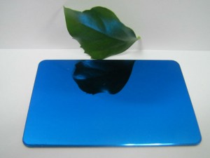 PVD Blue 8K Mirror Polish Finish 4ft*8ft 0.65mm 201 Stainless Steel Sheet Wall Panel