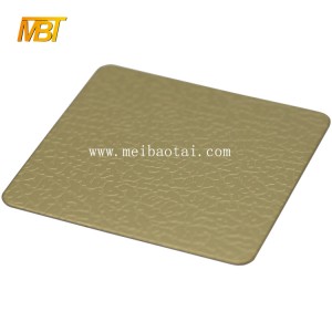 201 304  Golden Color Mirror Emboss Decoration Stainless Steel Sheets