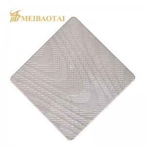 Grade 201 Mirror Color Embossed Stainless Steel Sheet For Decoration