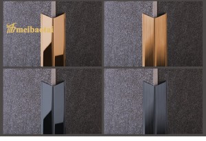 PVD Blue Rose Black Polish Matt Finish Design SS Metal L Profiles Stainless Steel L Shape for Wall Corner Decoration